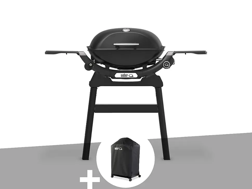 Barbecue à gaz Q 2200N noir avec pied + Housse - Weber