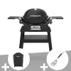 Barbecue à gaz Q 1200N noir avec pied + Housse + Spatule - Weber