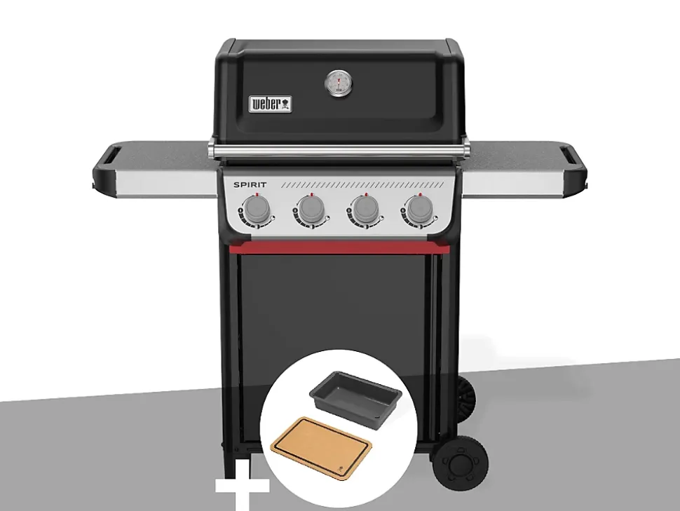 Barbecue à gaz Spirit E-410 + Bac et planche à découper Weber Works - Weber