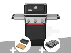 Barbecue à gaz Spirit E-310 + Bac et planche à découper + Kit de préparation et de service - Weber