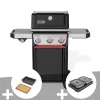 Barbecue à gaz Spirit E-335 + Bac et planche à découper Weber Works + Kit de préparation et de service - Weber