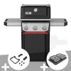Barbecue à gaz Spirit E-310 + Set d'accessoires clipsables + Kit de préparation et de service - Weber