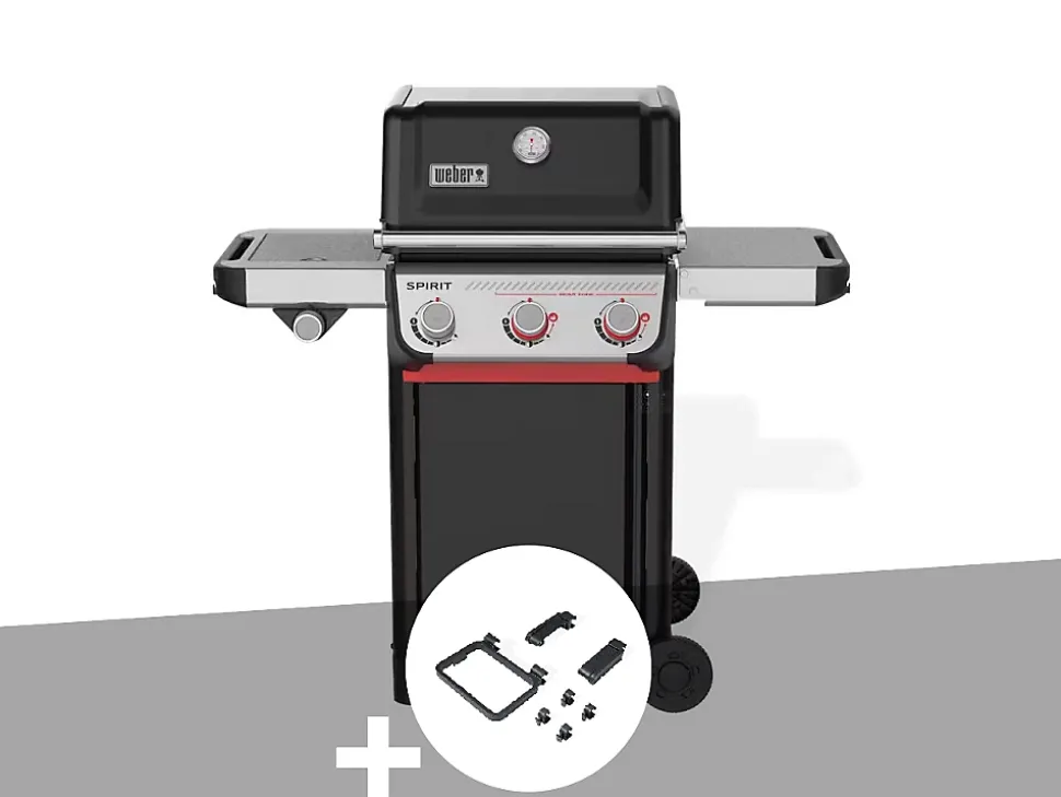 Barbecue à gaz Spirit E-335 + Set d'accessoires clipsables Weber Works - Weber