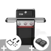 Barbecue à gaz Spirit E-325 + Set d'accessoires clipsables Weber Works + Kit de préparation et de service - Weber