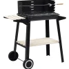 Barbecue au charbon de bois avec roulettes vidaXL