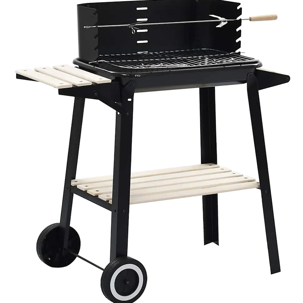 Barbecue au charbon de bois avec roulettes vidaXL