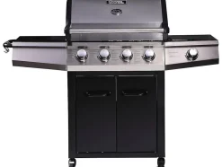 Barbecue gaz "Bingo 5" 5 Brûleurs dont 1 latéral 15.2kW + Housse protection Noir