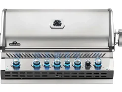 Barbecue gaz encastrable Prestige Pro 665 inox 5 brûleurs + Sizzle Zone + brûleur arrière + Fumage - Napoleon