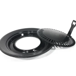 Barbecue gaz Grill 2en1 Réchaud gaz piézo 2200 W + 8 cartouches gaz butane KEMPER