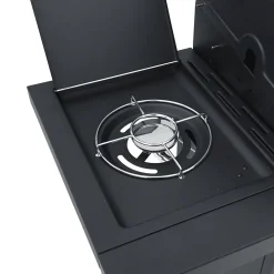 Barbecue gril à gaz avec 5 brûleurs noir acier enduit de poudre vidaXL