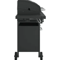 Barbecue gril à gaz avec 7 brûleurs noir acier enduit de poudre vidaXL