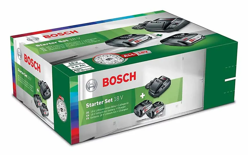 Batterie Bosch Starter-Set 18V - 2x2.5Ah + chargeur AL 1830 CV