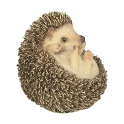 Bébé hérisson en boule en résine