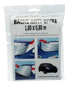 Bâche de protection pour voiture anti-givre 180 x 80 cm