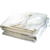 Bâche de protection PVC blanche 3x5m avec oeillets et cordelettes - pour couvrir mur, toiture, remorque...