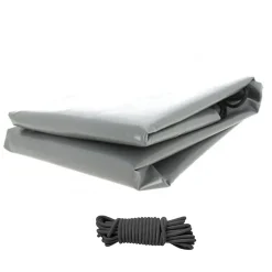 Bâche haute remorque Erdé Expert BE 150 réhaussé 60 cm - 258 x 158 x 70 cm - PVC 640g/m² étanche - Gris - Fabrication française