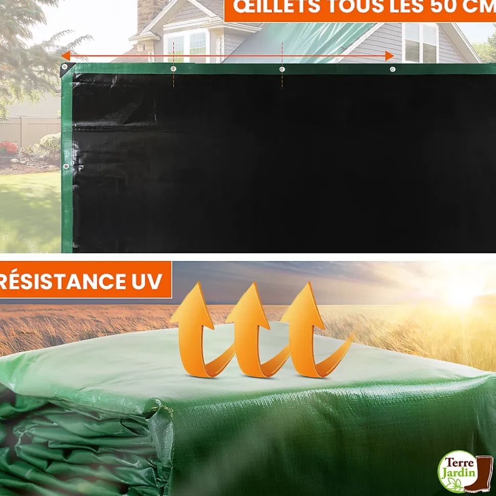 Bâche épaisse ultra résistante 240 g/m2