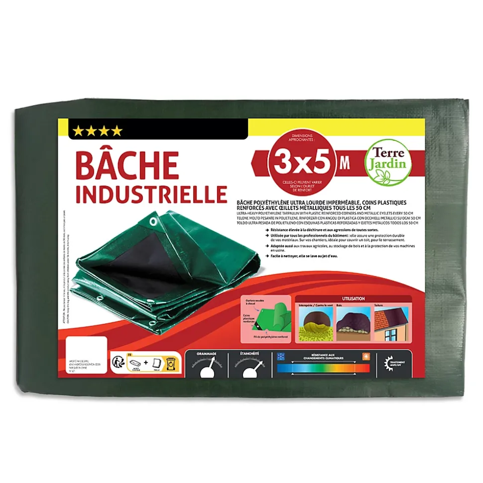 Bâche épaisse ultra résistante 240 g/m2