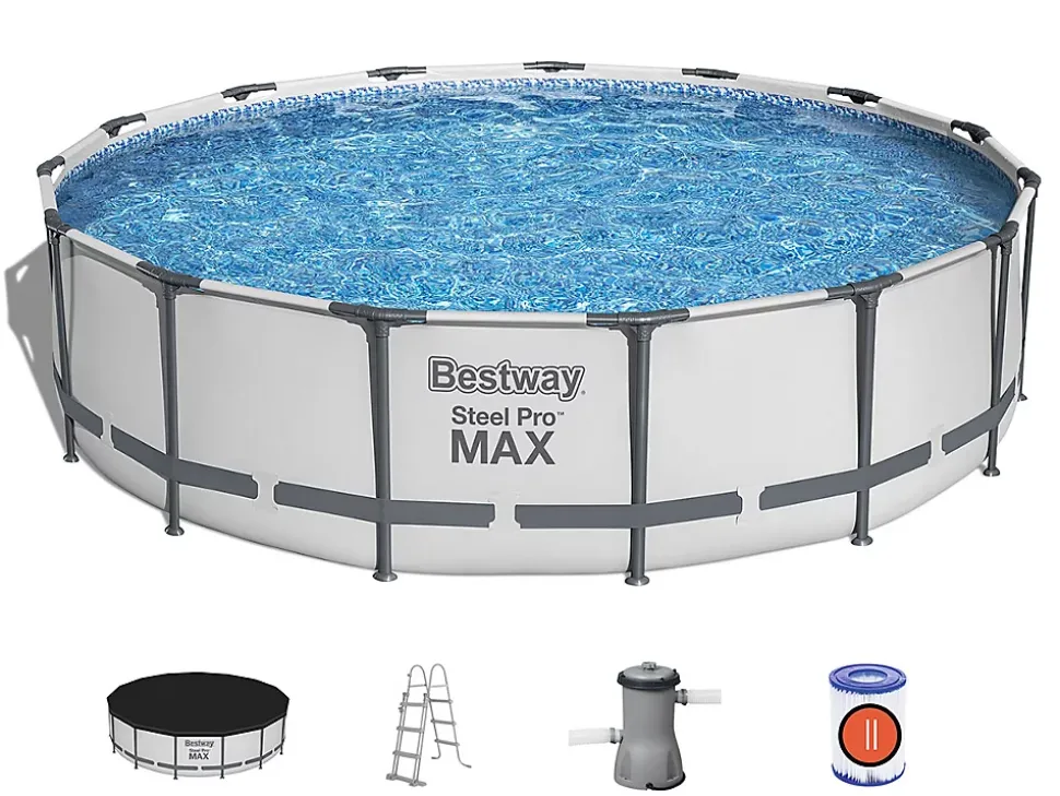 Bestway Piscine hors sol - Ronde - Steel Pro Max - 457 x 107 cm