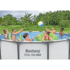 Bestway Piscine hors sol ronde Steel Pro Max 396 x 122 cm avec filtre à cartouche