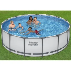 Bestway Piscine hors sol ronde Steel Pro Max 457 x 122 cm avec filtre à cartouche