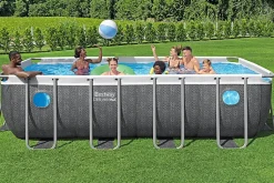 Bestway Piscine hors sol - Rectangulaire - Steel Pro Max - Splashview - 488 x 244 x 122 cm