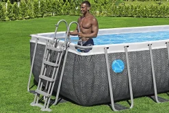 Bestway Piscine hors sol - Rectangulaire - Steel Pro Max - Splashview - 488 x 244 x 122 cm