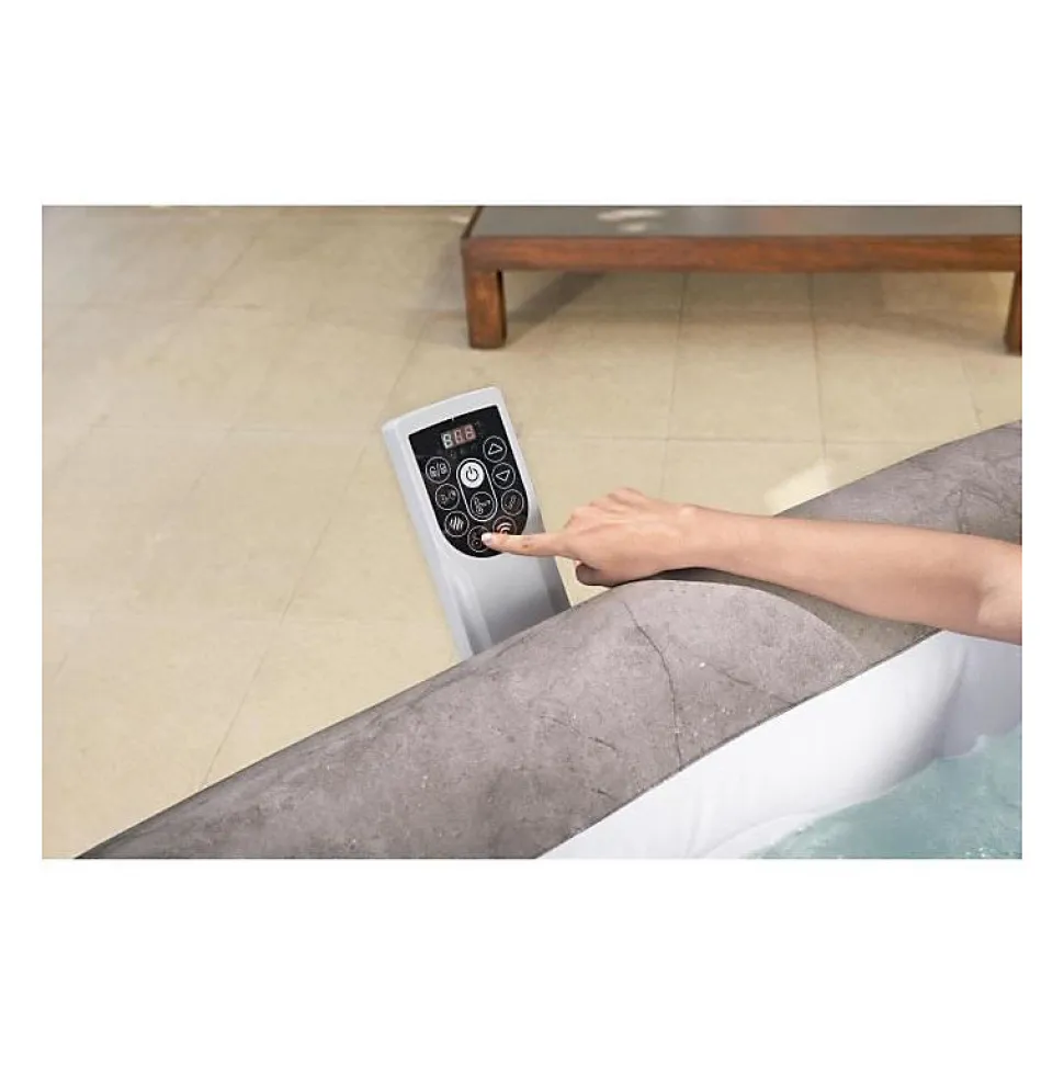 Bestway Spa gonflable carré Lay-Z-Spa Rome Smart AirJet EnergySense avec WiFi 4-6 personnes
