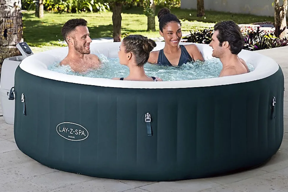 Bestway Spa gonflable rond Lay-Z-Spa Miami AirJet EnergySense 4-6 personnes