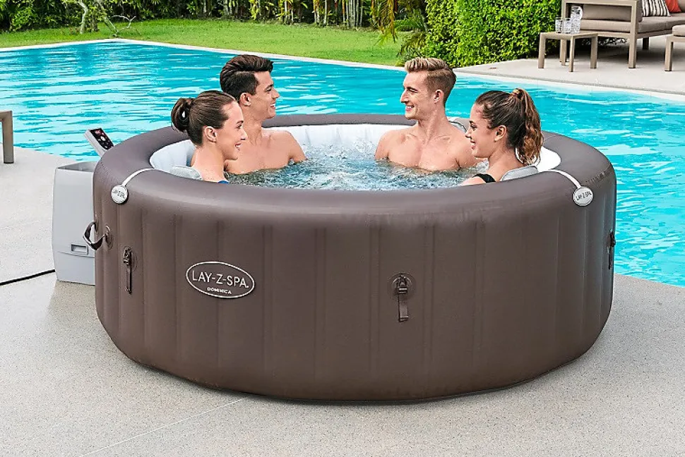 Bestway Spa gonflable rond Lay-Z-Spa Dominica Smart HydroJet Wifi 4-6 personnes