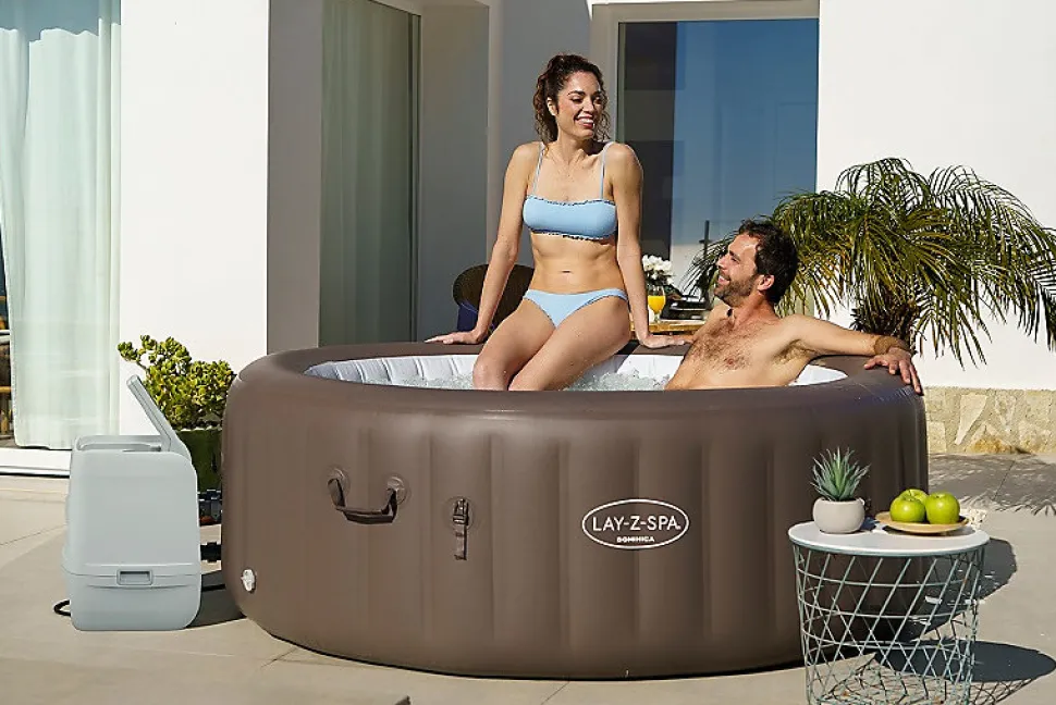 Bestway Spa gonflable rond Lay-Z-Spa Dominica Smart HydroJet Wifi 4-6 personnes
