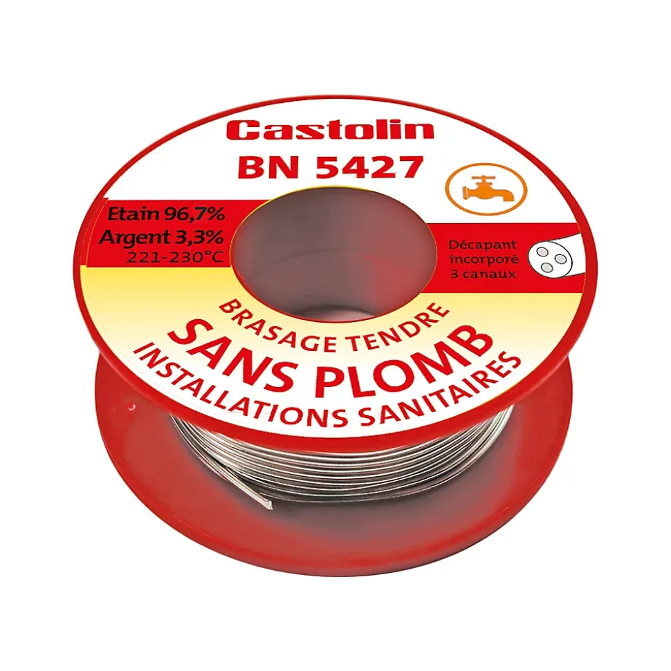 Bobine d'étain haute qualité Castolin ø2 mm, 250g