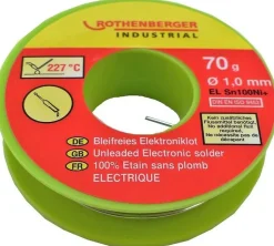 Bobine d'étain électronique 70 g, Ø 1 mm Rothenberger