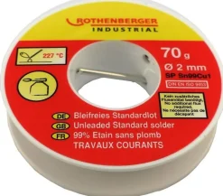 Bobine d'étain pour tous matériaux 70 g, Ø 2 mm Rothenberger