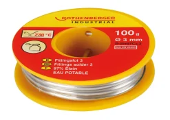 Bobine d'étain sanitaire Ø 3 mm, 100 g Rothenberger
