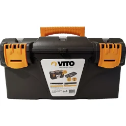 Boite à outils 16" Mallette de bricolage 410 x 209 x 195 mm 2 organiseurs et porte outils Amovible VITO