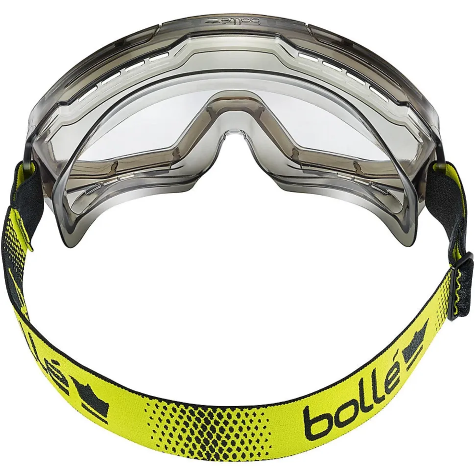 Bollé GLOBE GLOBEN10W - Lunettes-masque transparent aéré, monture légèrement translucide, vision panoramique (pack 35)