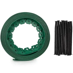 Bordure de jardin flexible verte - 3,8 cm x 10 mètres avec 20 piquets d'ancrage - GT GARDEN