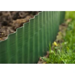 Bordure gazon polyéthylène verte H15 cm x 9 m - NATURE