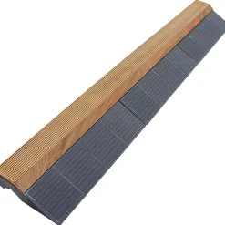 Bordure pour dalle bois clipsable XTiles - 118 x 19,5 cm - Brun
