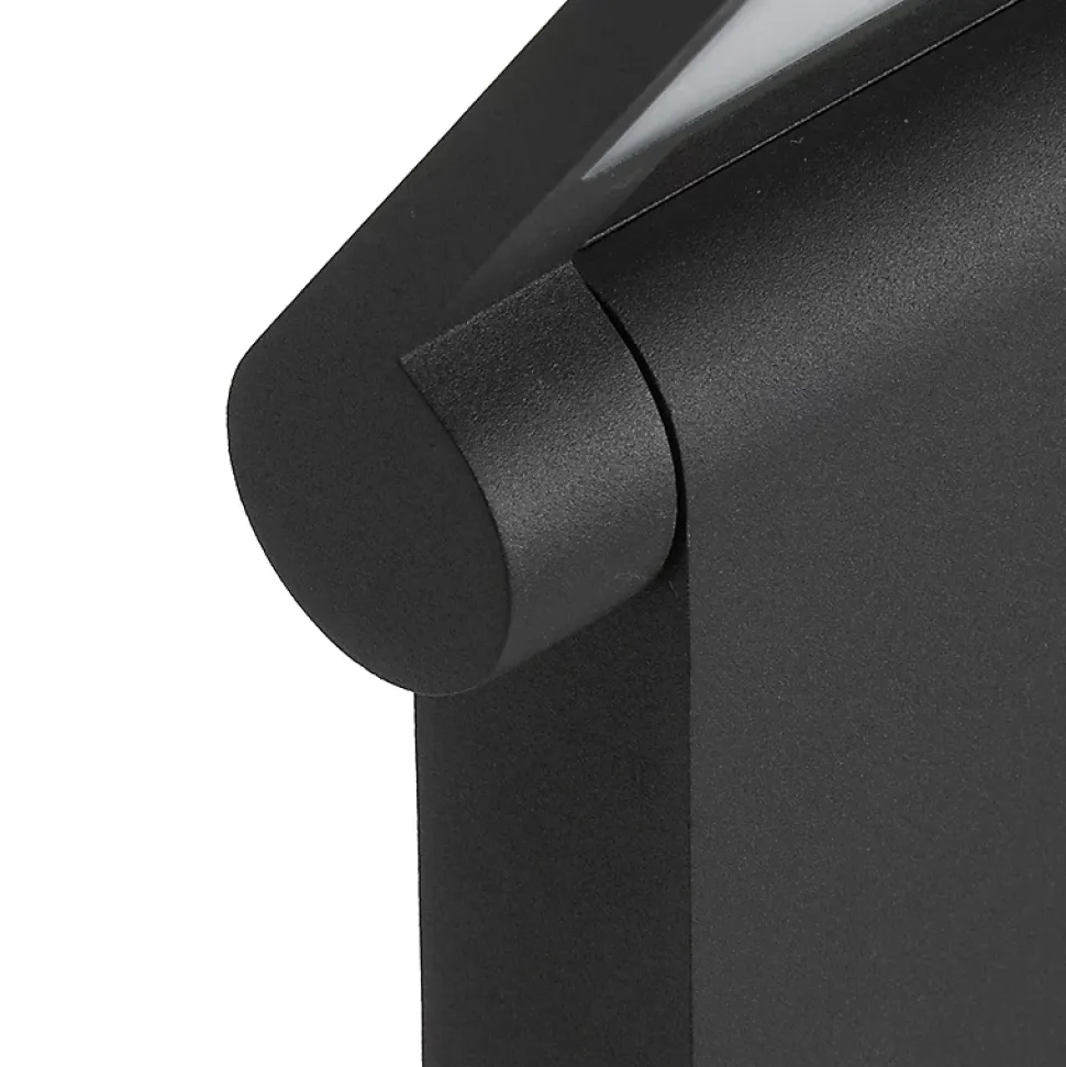 Borne d'extérieur moderne anthracite 60 cm avec LED IP54 - Zane