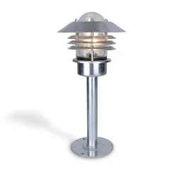 Borne extérieur Engla IP44 E27 ⌀21 x H.45cm gris galva