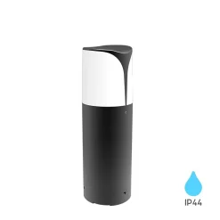 Borne extérieure E27 IP44 23W en Aluminium Gris