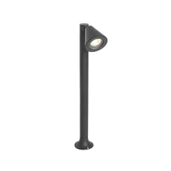 Borne extérieure moderne noire 60 cm IP44 orientable - Ciara