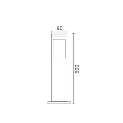 Borne Kavak SQ-3 noire E27 60W - Éclairage extérieur moderne et durable
