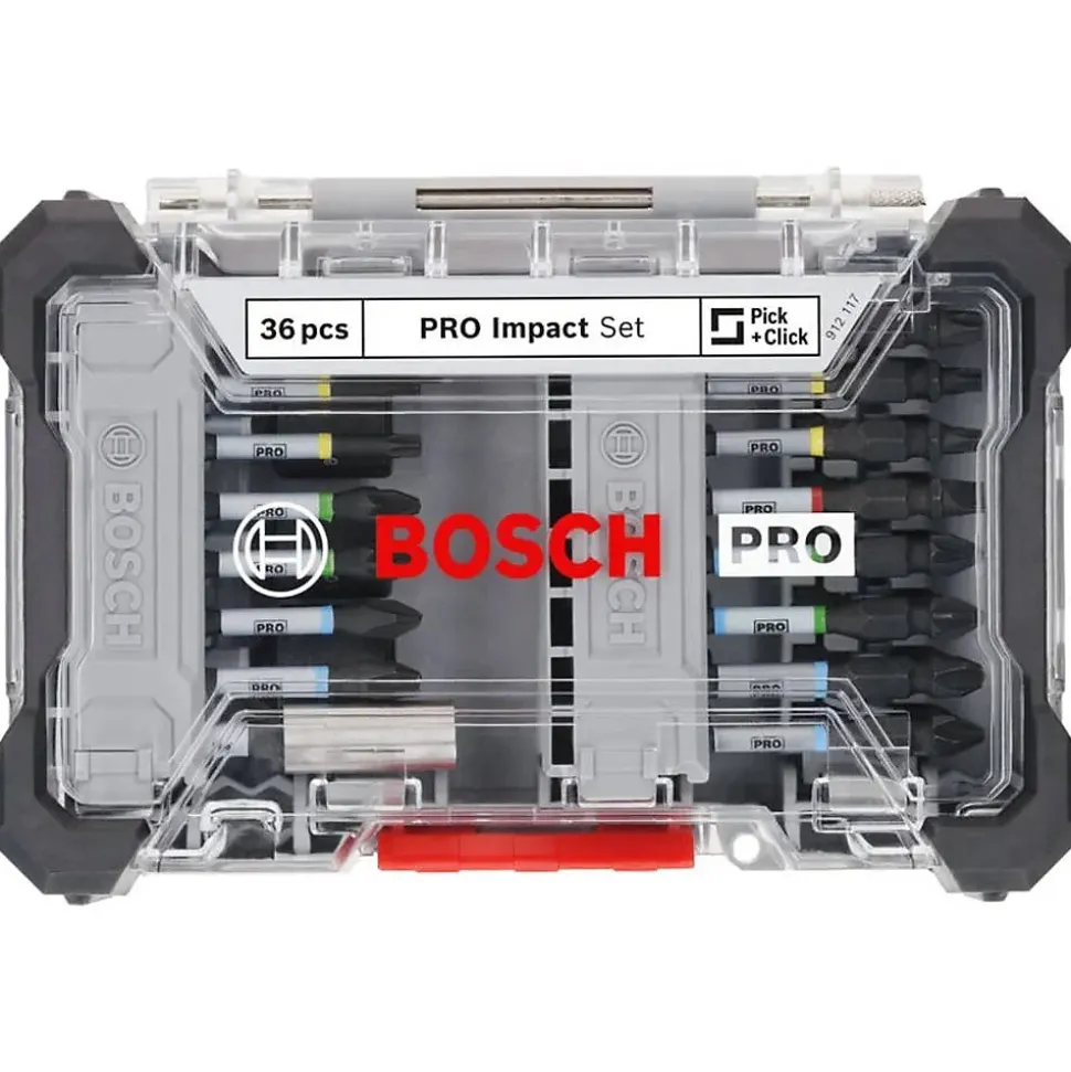 BOSCH Jeu d'embouts PRO impact 36 pcs - embouts impact, douilles et porte-embout en mallette