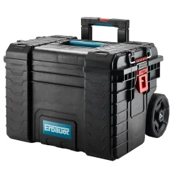 Boîte à outils vide Erbauer 56L avec manche télescopique