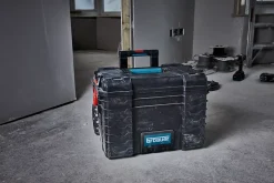 Boîte à outils vide Erbauer 56L avec manche télescopique