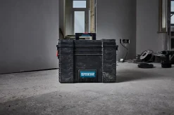 Boîte à outils vide Erbauer 56L avec manche télescopique