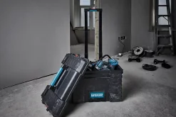 Boîte à outils vide Erbauer 56L avec manche télescopique